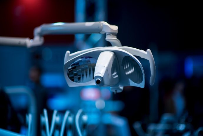 Close-up of a dental operatory light